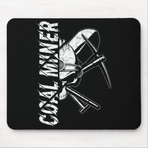 Coal Miner Crossed Ckaxes And Shovel And Miners Ha Mouse Pad