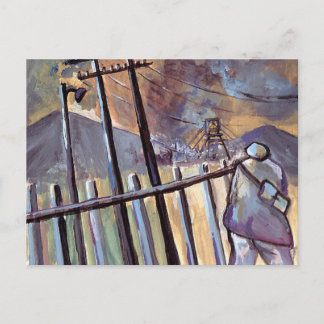 COAL MINER OFF TO WORK POSTCARD