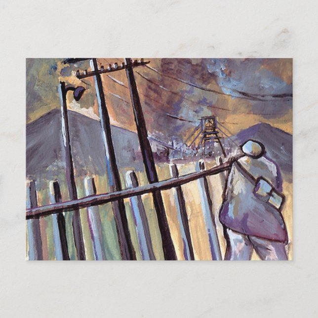 COAL MINER OFF TO WORK POSTCARD (Front)