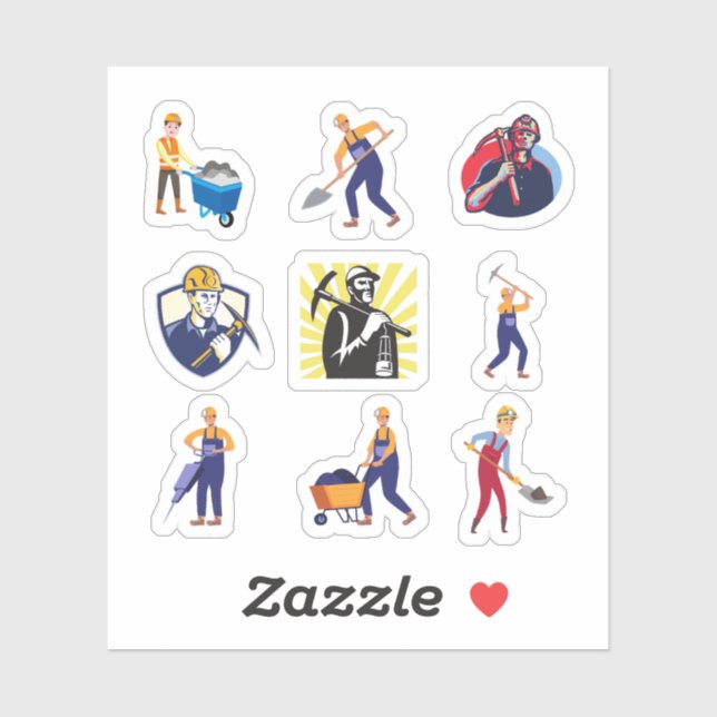 Coal Miner Stickers (Sheet)