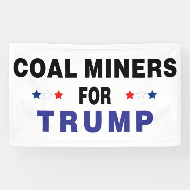 Coal Miners For Trump Banner (Horizontal)