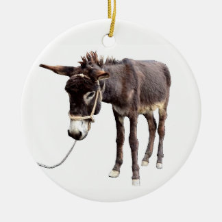 Coal Miner's Mule Ceramic Tree Decoration