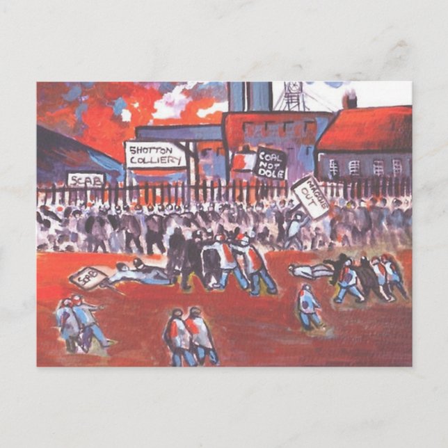 COAL MINERS STRIKE CIRCA 1984 POSTCARD (Front)