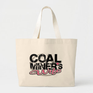 coal miner's wife large tote bag