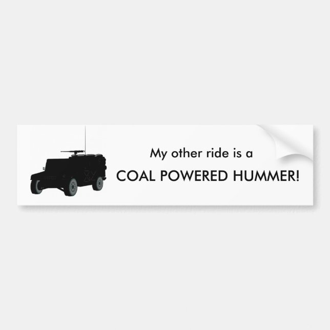 Coal Powerd Hummer Bumper Sticker (Front)