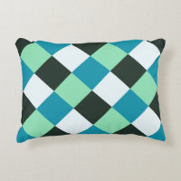 Coal White Teal Green Blue Aqua Turquoise Plaid