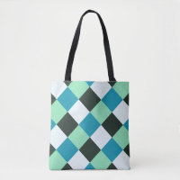 Coal White Teal Green Blue Aqua Turquoise Plaid
