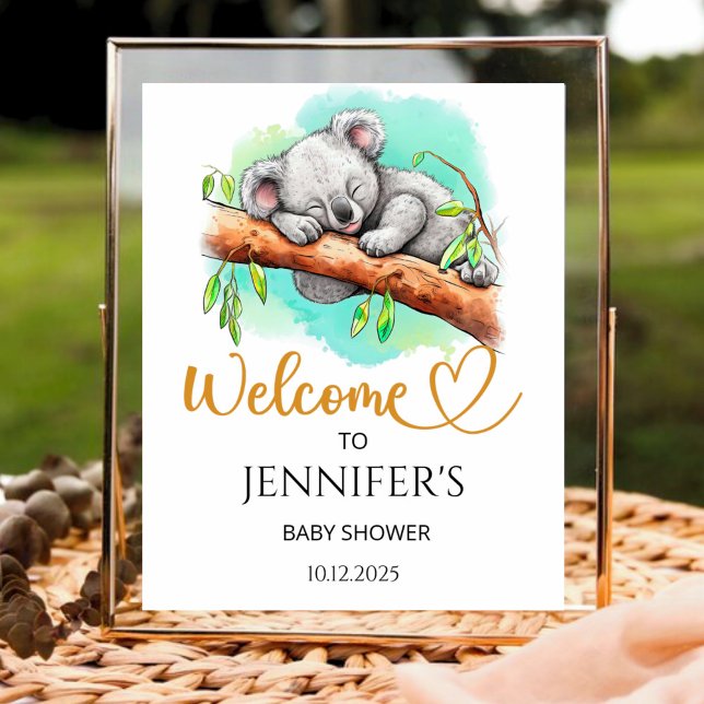 Coala baby shower welcome poster (Creator Uploaded)