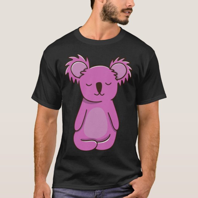 coala koala cute australia funny yoga pose Pullove T-Shirt (Front)