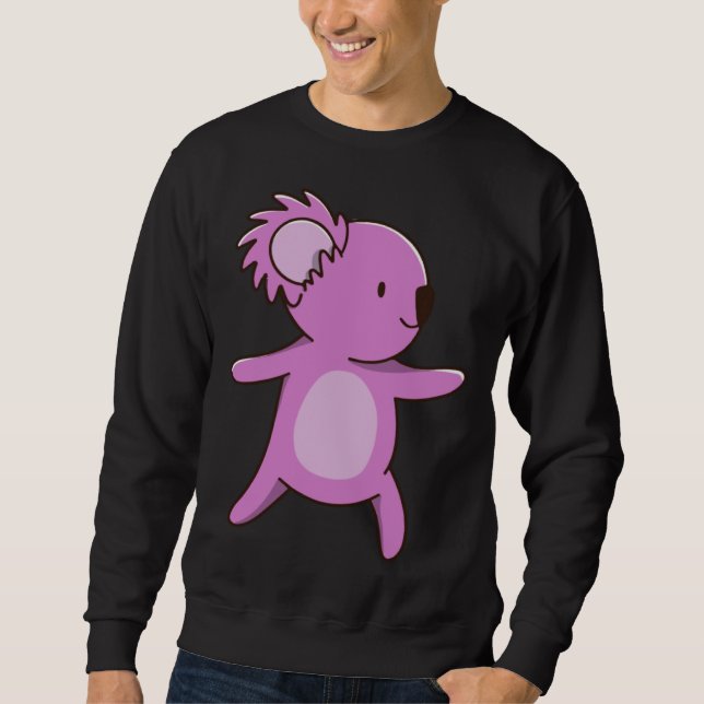 coala koala cute australia  yoga pose sweatshirt (Front)