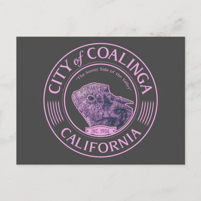 COALINGA FRESNO CALIFORNIA - HORNED LIZARD POSTCARD (Front)