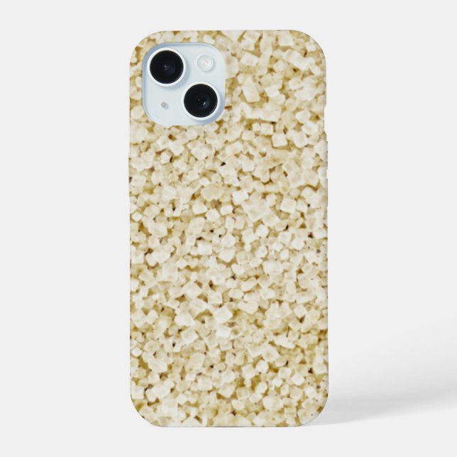 Coarse Raw Sugar Cubes  iPhone 15 Case (Back)