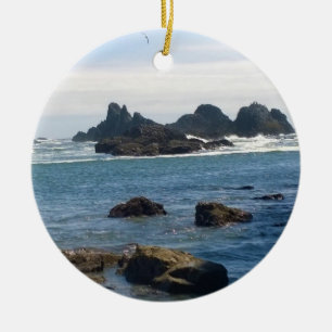 Coast at Seal Rock OR Ceramic Tree Decoration