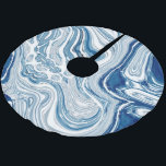 coast beach nautical waves watercolor blue swirls brushed polyester tree skirt<br><div class="desc">coast beach nautical waves watercolor blue swirls home accessories.</div>