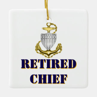 Coast Guard Chief Retired Ceramic Ornament