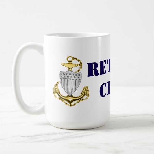 Coast Guard Chief Retired Coffee Mug (Left)
