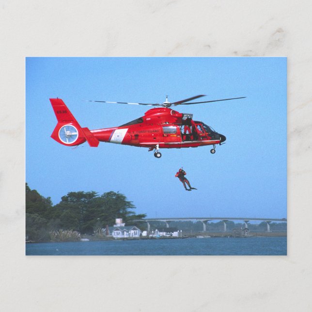 Coast Guard Chopper Postcard (Front)