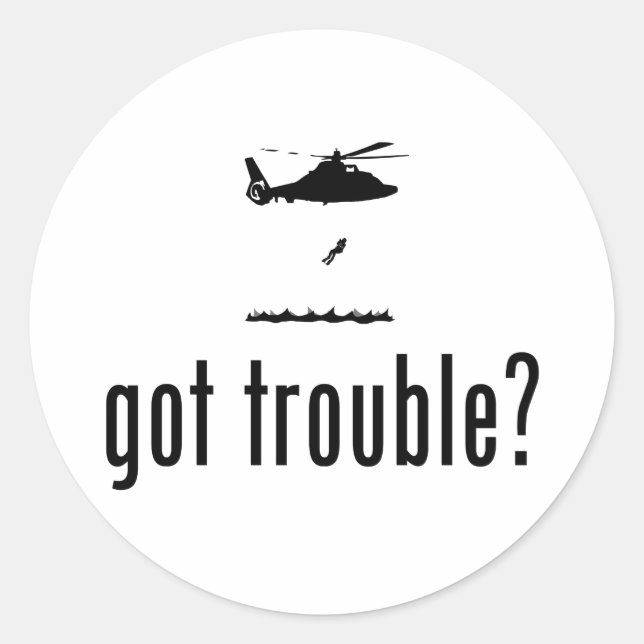 Coast Guard Classic Round Sticker (Front)