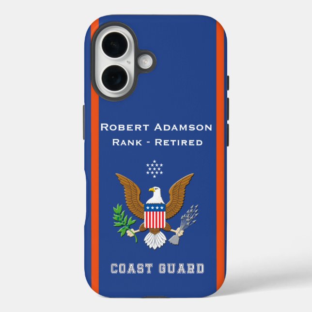Coast Guard colours and Defence Emblem personalise Case-Mate iPhone Case (Back)