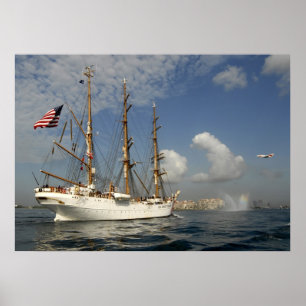 Coast Guard Cutter Eagle in Miami Poster
