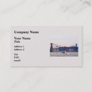 Coast Guard Cutter Near Brooklyn Bridge Business Card