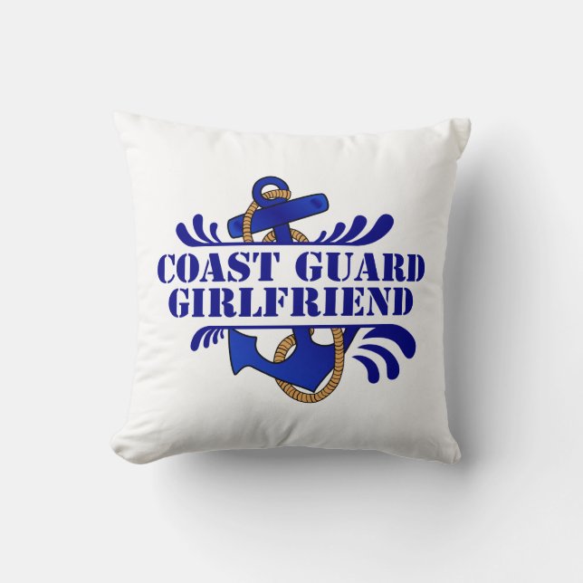Coast Guard Girlfriend, Anchors Away! Cushion (Front)