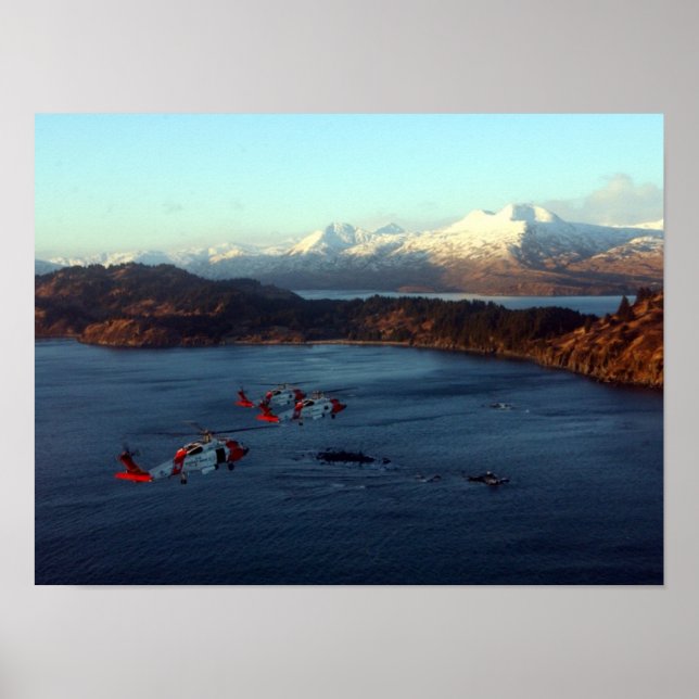 Coast Guard MH-60 Jayhawk Helicopters Poster (Front)