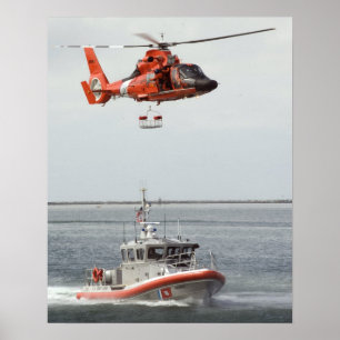 Coast Guard MH-65 Dolphin Helicopter Poster