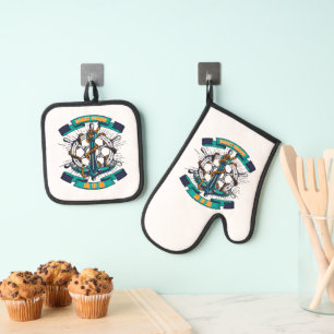 Coast Guard Mum Latte Mug Oven Mitt & Pot Holder Set