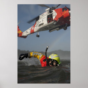 Coast Guard Search and Rescue Operation Poster