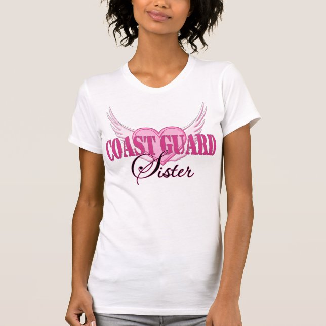 Coast Guard Sister Wings T-Shirt (Front)