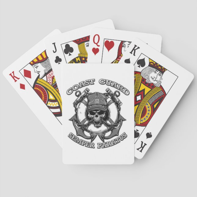 Coast Guard Skull Playing Cards (Back)