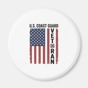 Coast Guard Veteran Flag Vintage Vector Design_1 Magnet
