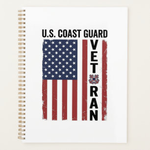 Coast Guard Veteran Flag Vintage Vector Design_1 Planner