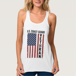 Coast Guard Veteran Flag Vintage Vector Design_1 Singlet