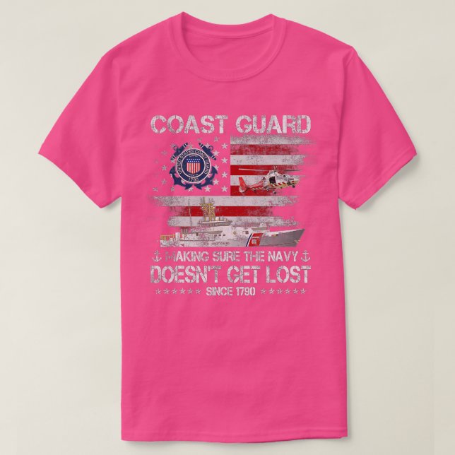 Coast Guard Veteran  USCG American Flag Veterans D T-Shirt (Design Front)