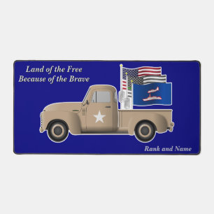 Coast Guard Vintage Military Truck Desk Mat
