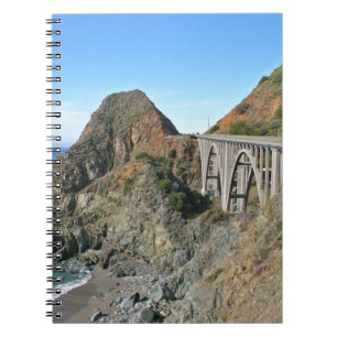 Coast Highway 1 - Big Creek Bridge Spiral Notebook
