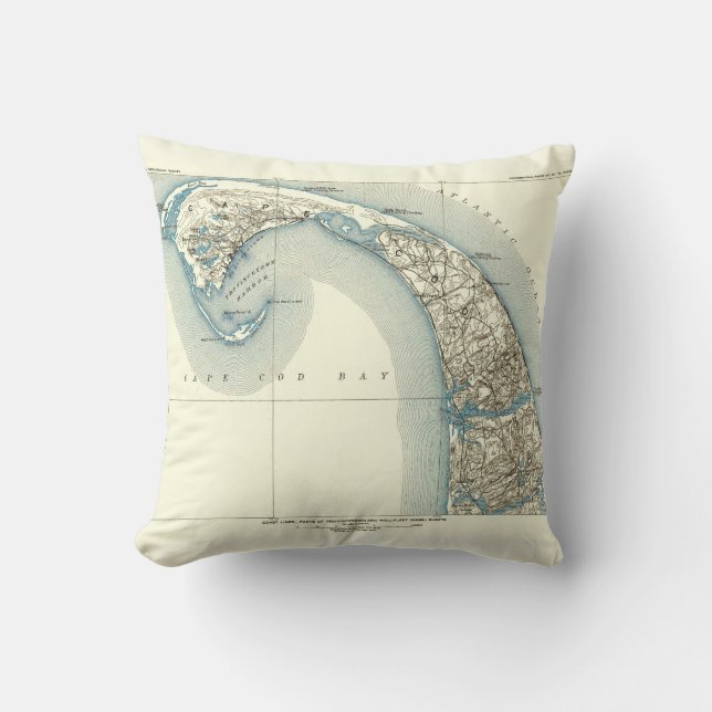 Coast Lines Provincetown Truro and Wellfleet Cushion (Front)