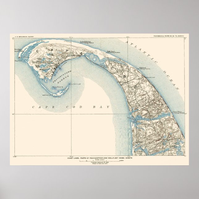 Coast Lines Provincetown Truro and Wellfleet Poster (Front)