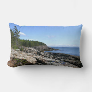 Coast of Bar Island at Acadia National Park Lumbar Cushion