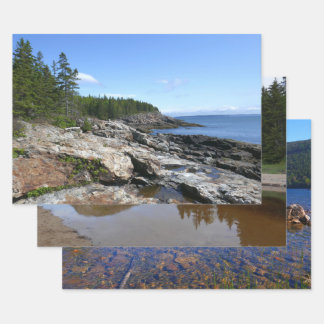 Coast of Bar Island at Acadia National Park Wrapping Paper Sheet