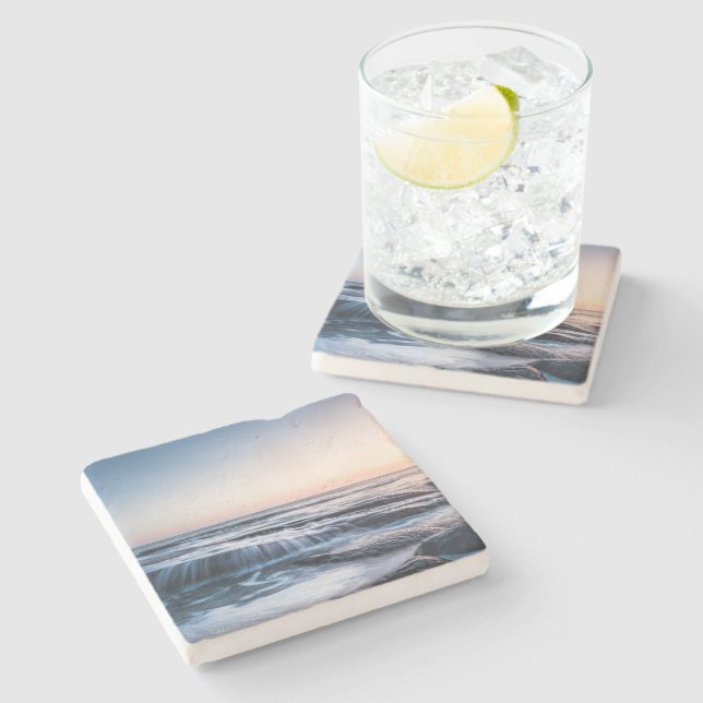 Coast of Lofoten Norway Stone Coaster (Side)