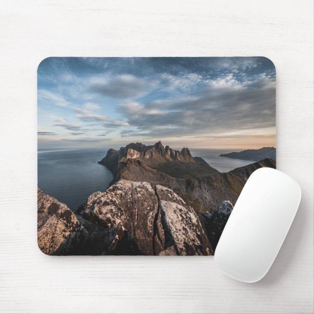 Coast of Norway Landscape Photo Mouse Pad (With Mouse)