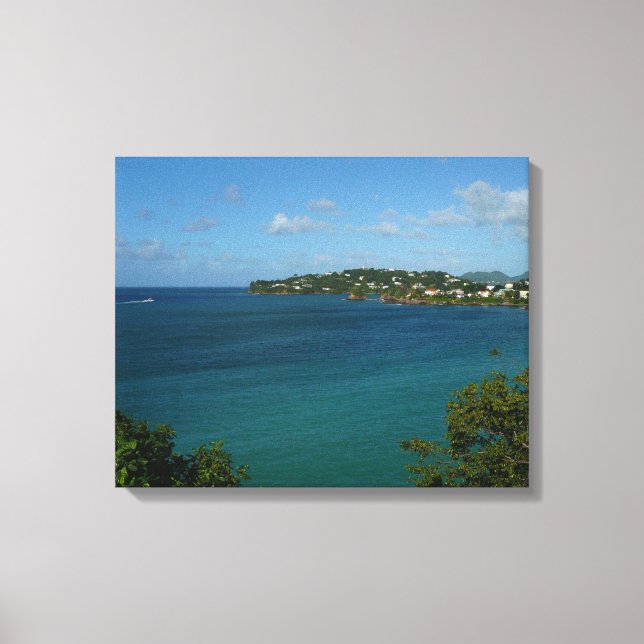 Coast of St. Lucia Caribbean Vacation Photo Canvas Print (Front)
