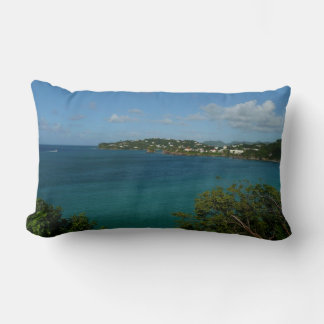 Coast of St. Lucia Caribbean Vacation Photo Lumbar Cushion