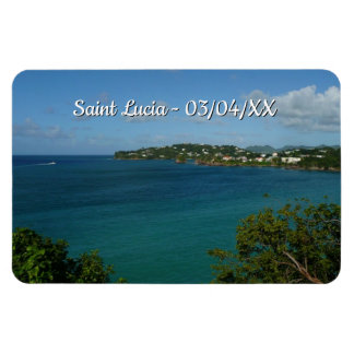 Coast of St. Lucia Caribbean Vacation Photo Magnet