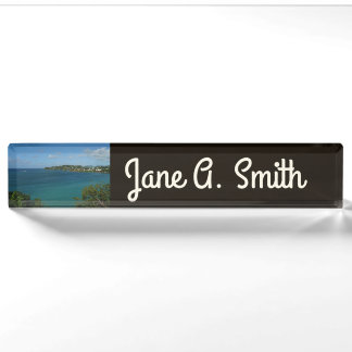 Coast of St. Lucia Caribbean Vacation Photo Nameplate