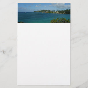 Coast of St. Lucia Caribbean Vacation Photo Stationery