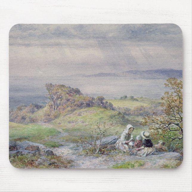 Coast Scene with Children in the Foreground Mouse Pad (Front)